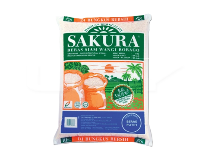 Sakura Beras Siam Wangi Boraga/ 樱花泰国水晶暹香米  10kg